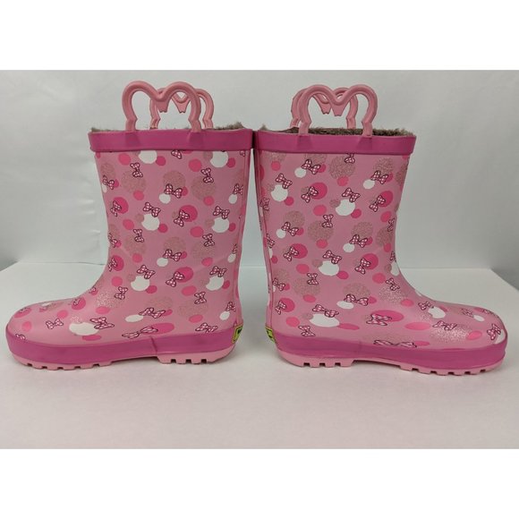 Western Chief Fur Lined Minnie Mouse Rain Boots - Picture 3 of 5